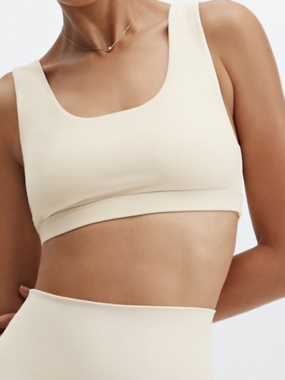 Fabletic Lola Low Impact Support Sport Bra Cream SzM Running Gym